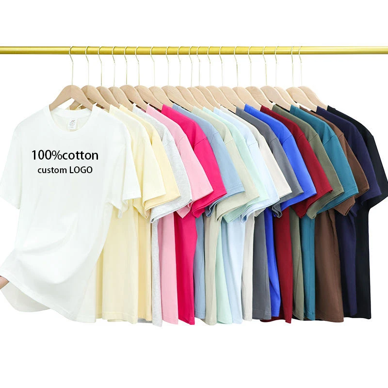 Wholesale High Quality 230g 100 Cotton Regular fit version Tee Shirt Blank Casual Shorthe Sleeve White Custom Logo Print T Shirt