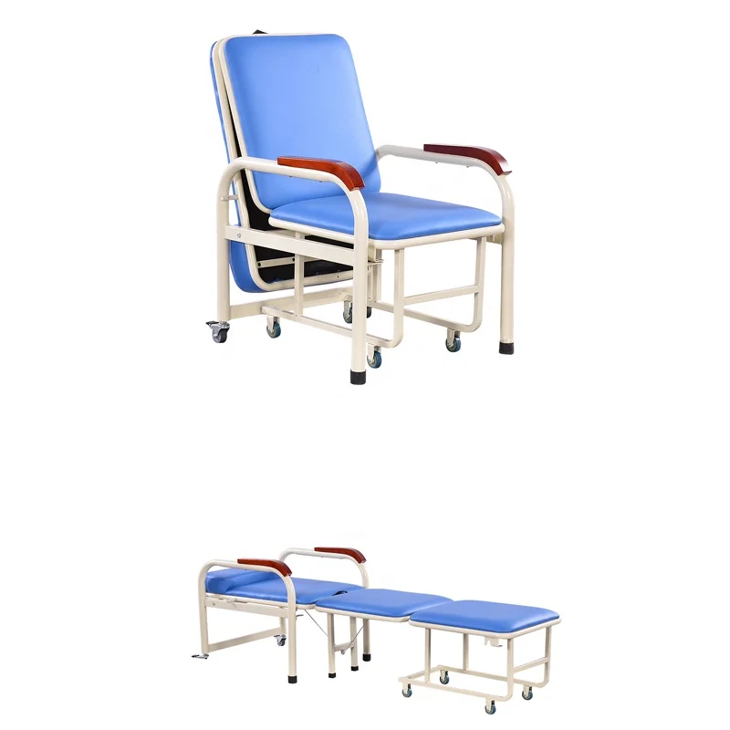 Hospital Medical Folding Sleeping Accompany Chair Attendant Bed