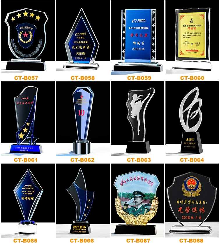 Creative crystal microphone music trophy