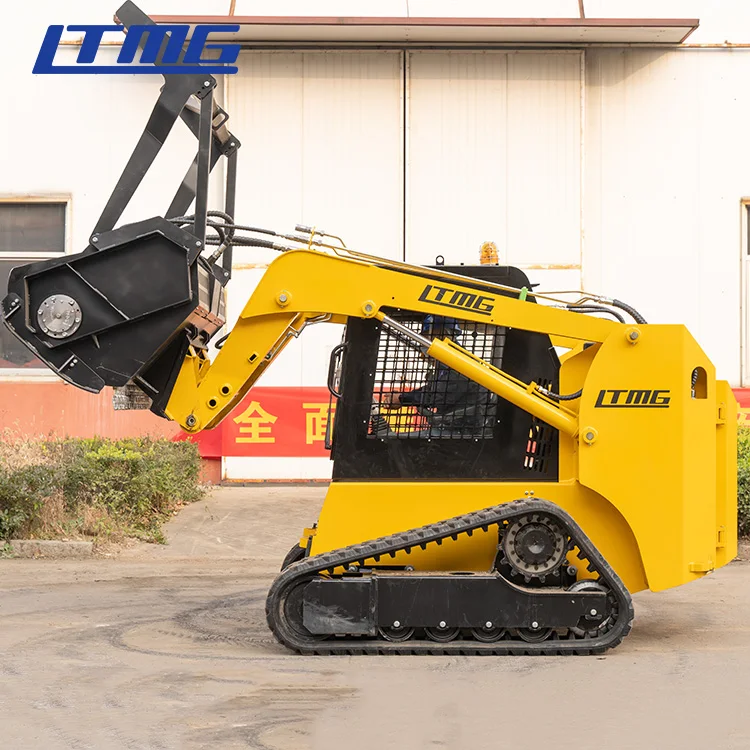 Лтмг мини-погрузчик с лесными Mulcher 500 кг 700kgs 850 950 1050 1500kgs трек гусеничный погрузчик бортовым
