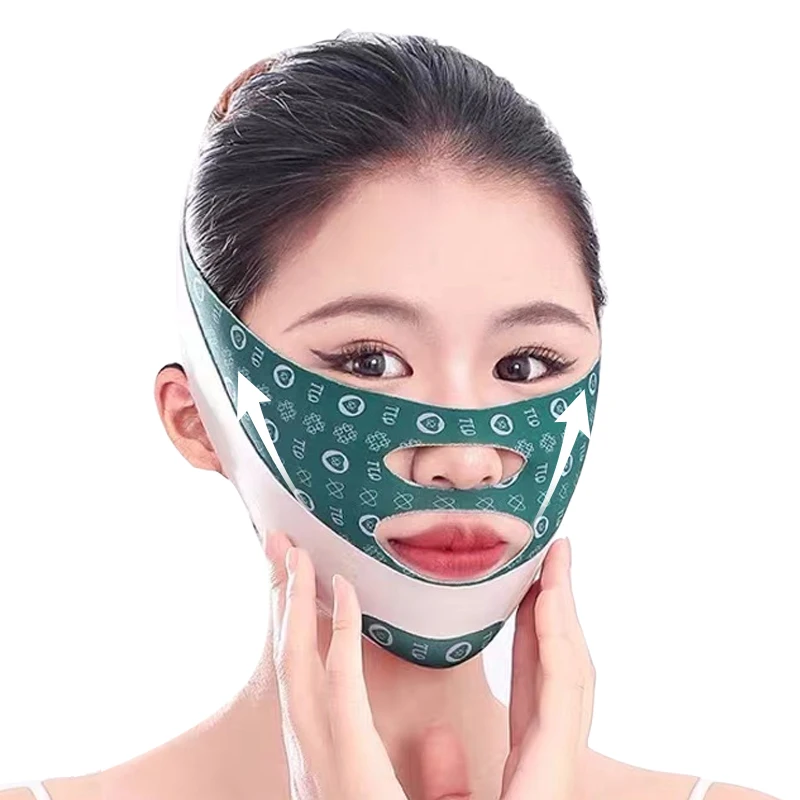hot selling green cheek shaper slimming V Lifting bandage for face