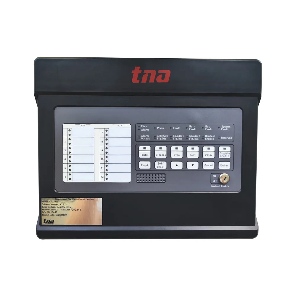 Панель управления пожарной сигнализации Tanda TXC7001 en54 CE Стандартная 1-8 петель с ЖК-дисплеем для защиты здания