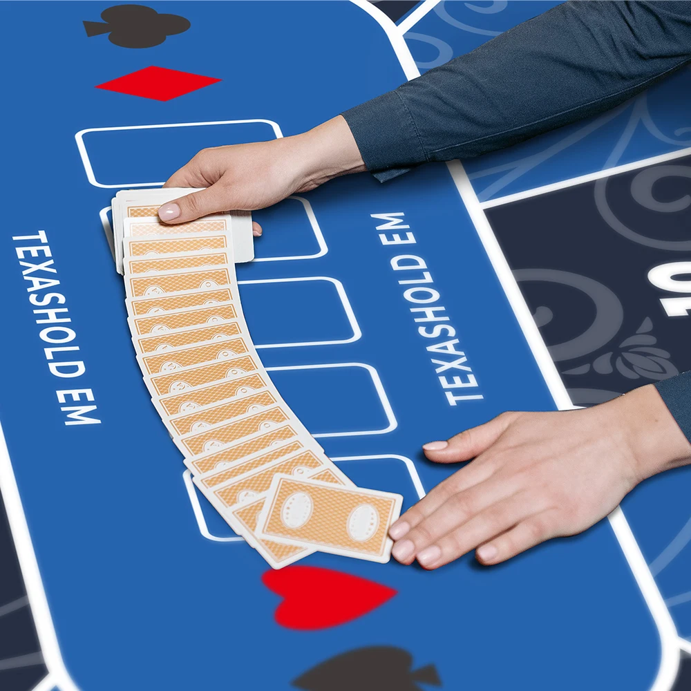 Smooth & Easy Cleaning Poker Table Mat Non-Slip Rubber Poker Mat for Blackjack, Casino, Gambling Game