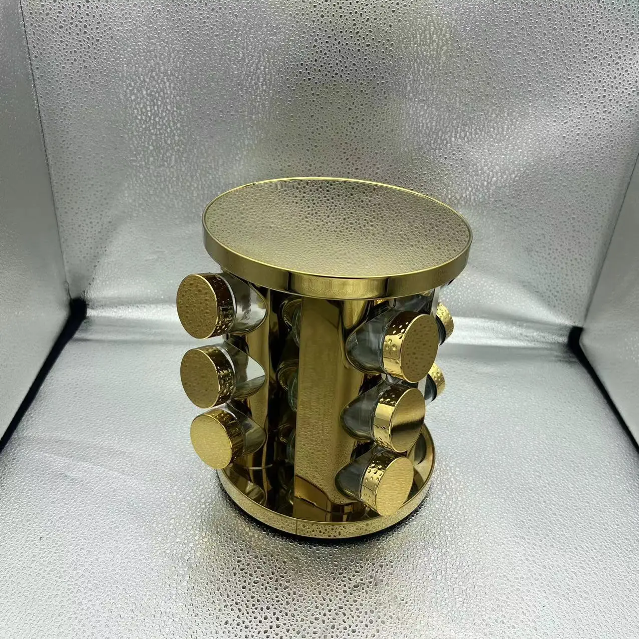 Rotating Spice Rack Kitchen Household 360 Degree Round Spice Rack Countertop Oil Salt Sauce Vinegar Sugar Seasoning Jar