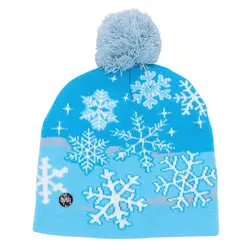 Модная шапка OurWarm со светодиодной подсветкой на заказ, Шапка-бини на Рождество, шапка со светодиодным помпоном для рождественской вечеринки