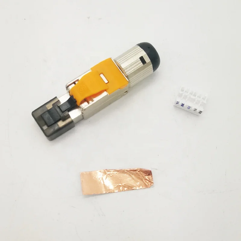 Tool Free Shielded RJ45 Cat8 Field Termination Plug Cat7 Connector Cat6A/6/8 Plug