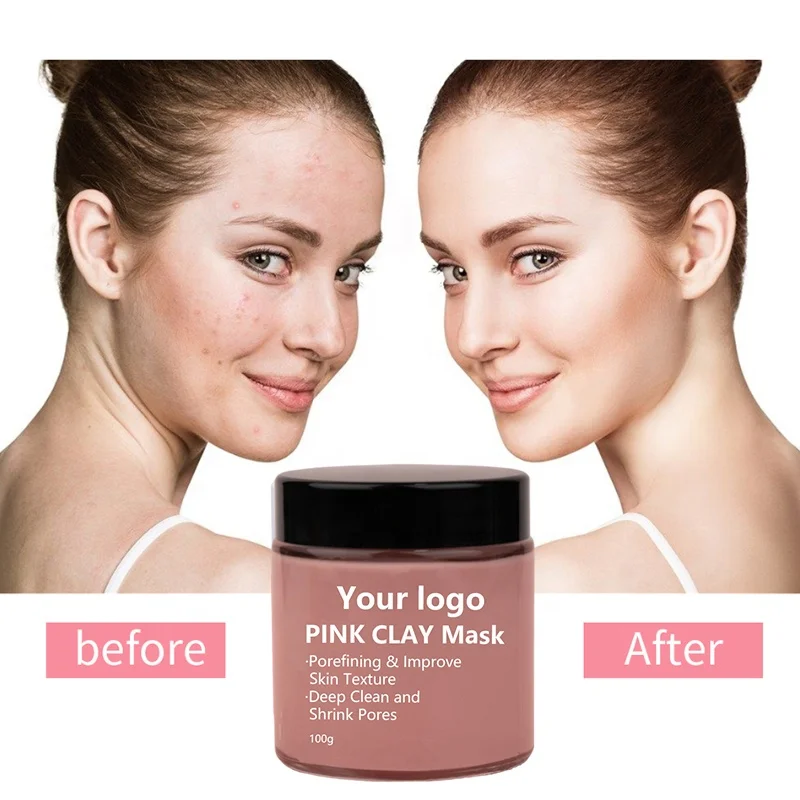 
Clay Mask Private Label Brighten Porefining Skin Care Face Pink Mud Clay Mask Powder Top Seller Face Mask 