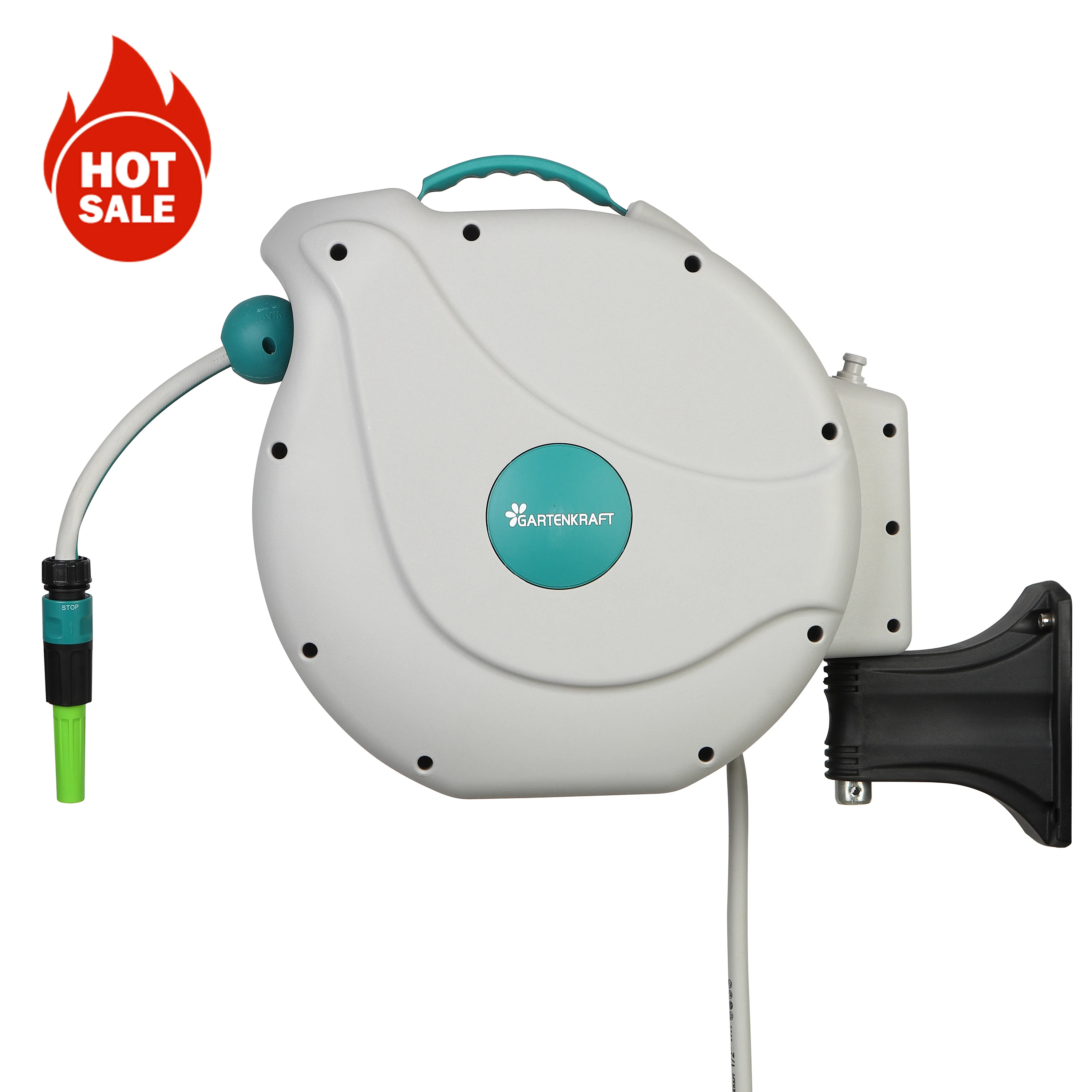 GARTENKRAFT Stylish Classic Style Easy To Lift Auto Retractable Garden Hose Reel For Garden Slangrol