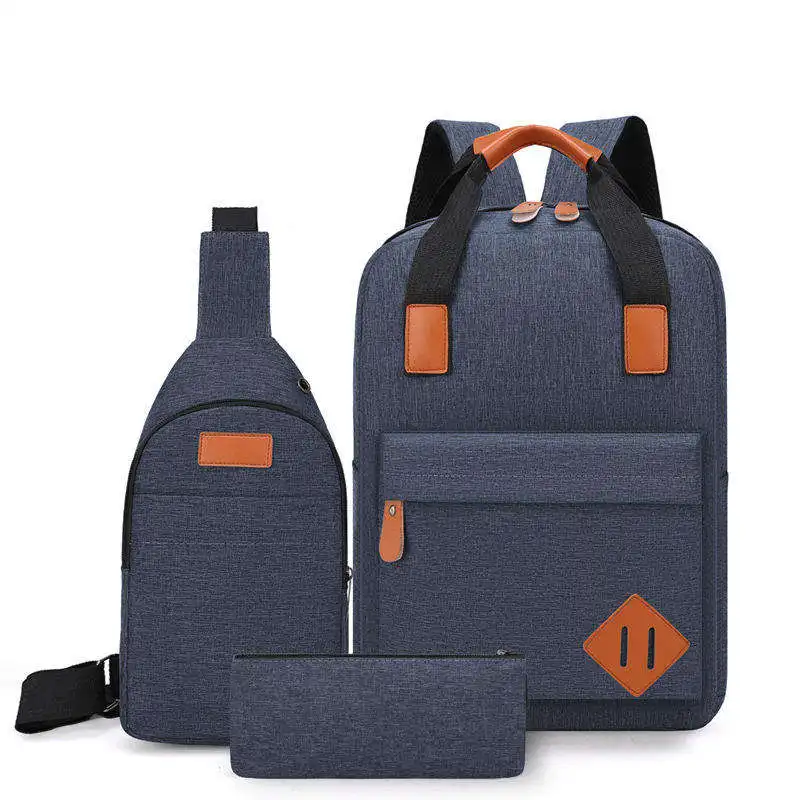 multifunctional student travel backpack Large capacity MU 3 In 1 Laptop Backpack Set travel leisure bag