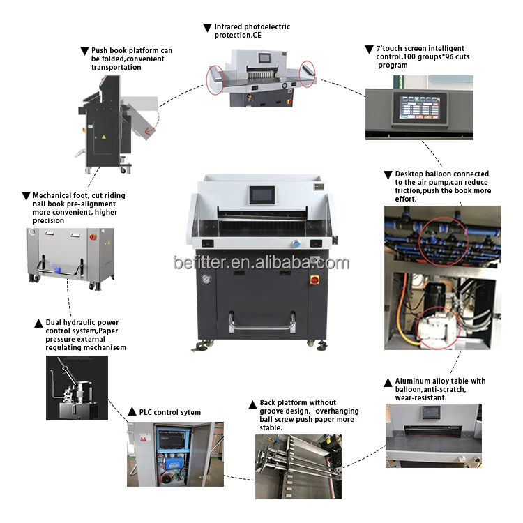 H720RT Hydraulic Guillotine Paper cutter Cutting Machine /Cortador de papel 720mm
