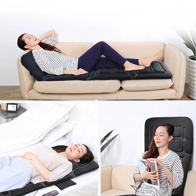 Portable Vibration Whole Body Electric Massage Mattress Body Thai Massage Sensory Mat With Heating