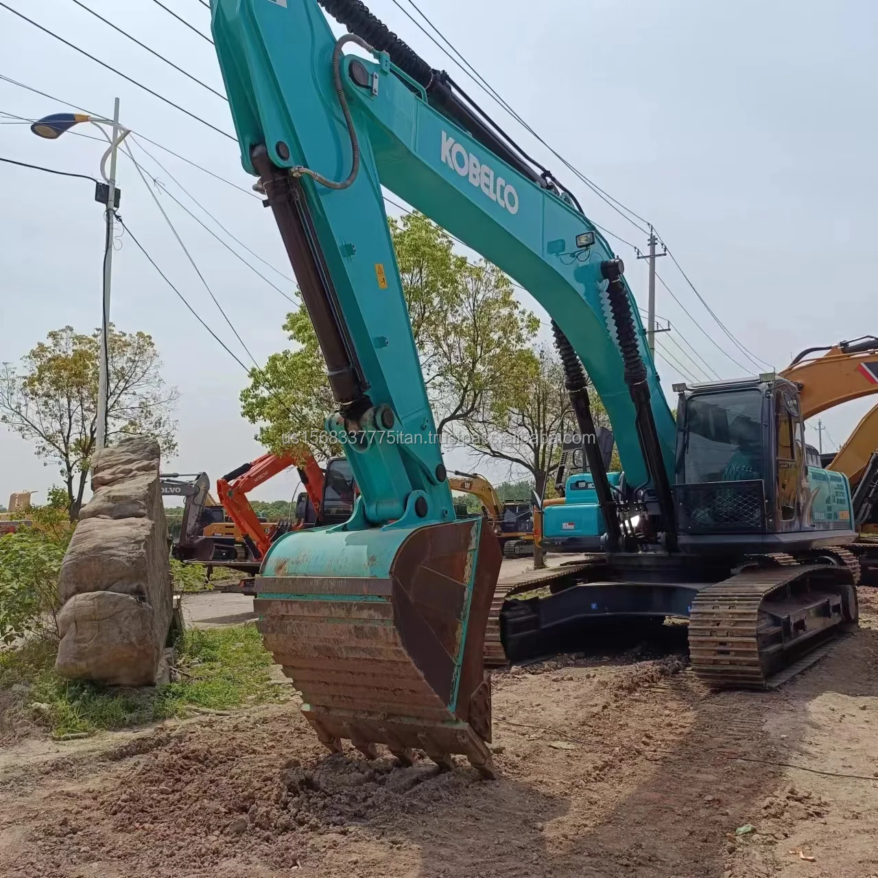 Большая машина экскаватор Kobelco SK350 Подержанный хорошая производительность низкая цена японская гидравлическая строительная