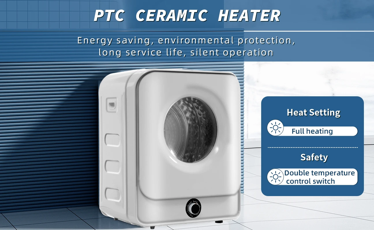 Clothes Dryer 5 Drying Modes Drum Overheat Protection Dust Removal Deodorization and Lint Removal#US TO US