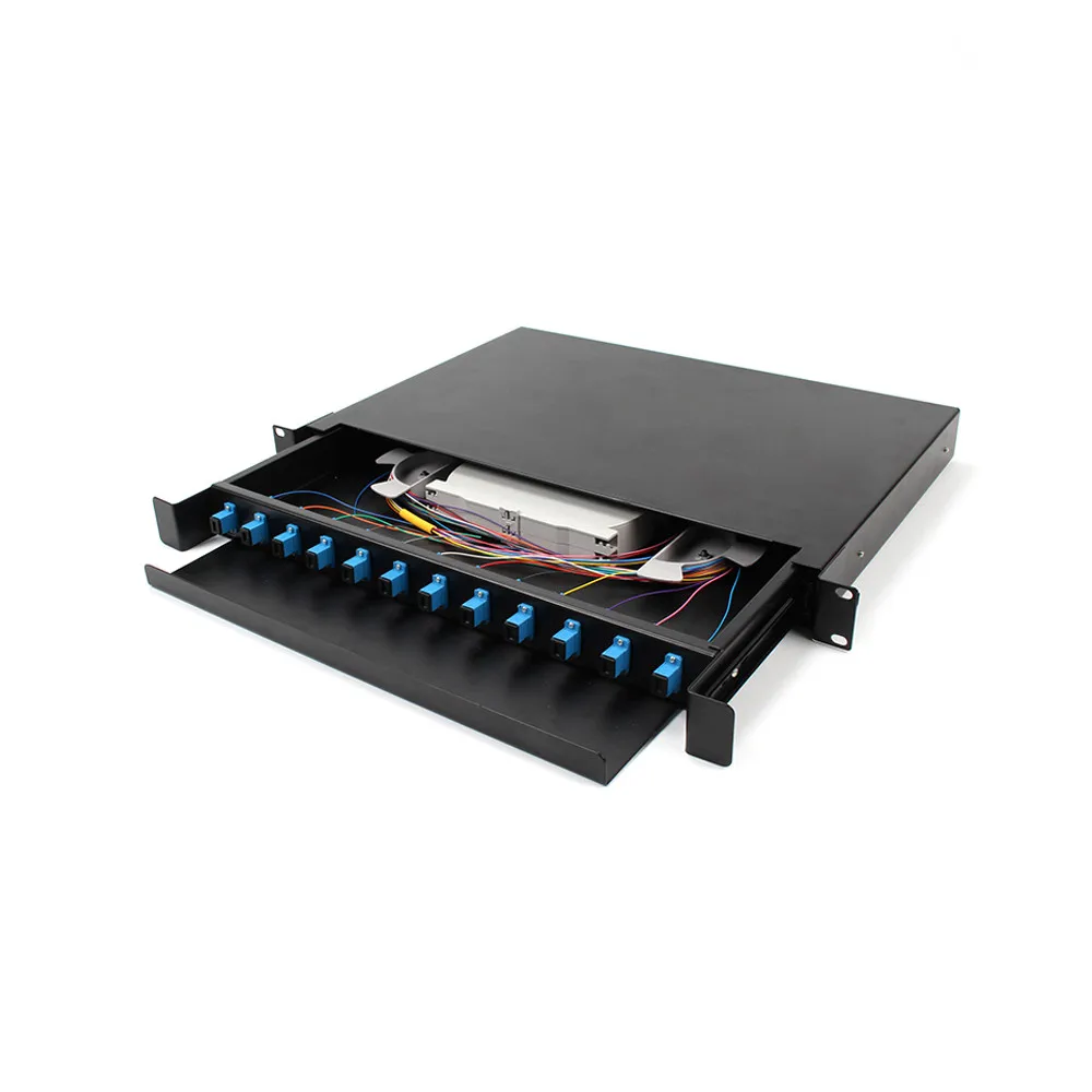 12 Core ODF 1u Rack Mount Fiber Optical Patch Panel