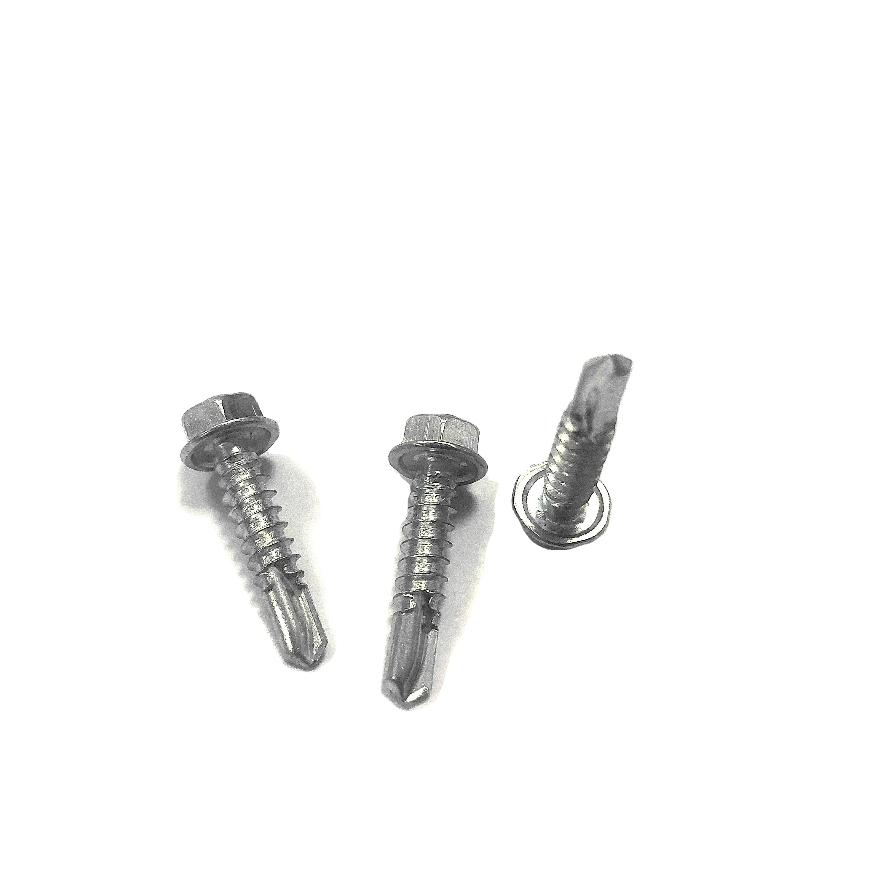 Tianjin Factory No washer Zinc Plated Hex head Stainless Steel Self Drilling Screw Hexagon Roofing Screw