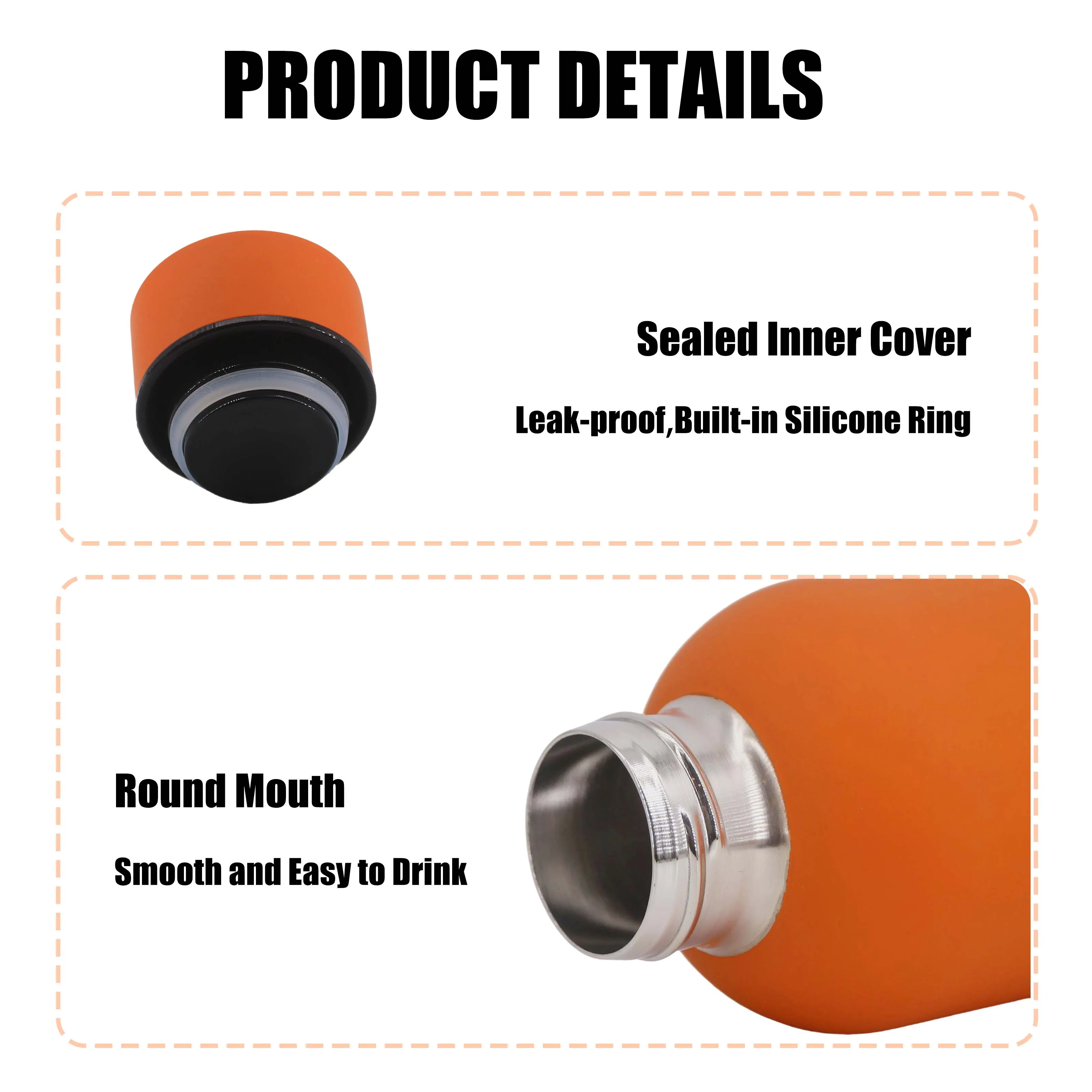 Custom Logo Hot Sale Gym Small Mouth 304 Stainless Steel Outdoor Stainless Steel Sports Water Bottle 500ML Water Bottle Sport