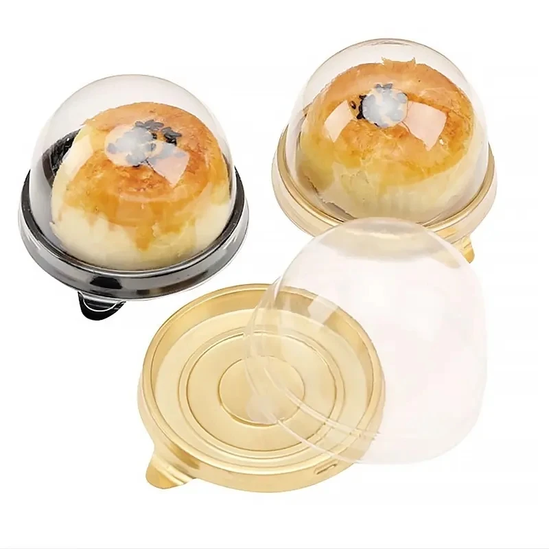 Wholesale Mousse Cake Dessert Packaging Plastic Clear Cake Recyclable Box