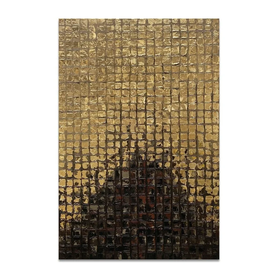 Современная простая Оригинальная желтая дождливая ночь ручная роспись текстуры густой масляной абстрактной гостиной стены искусства