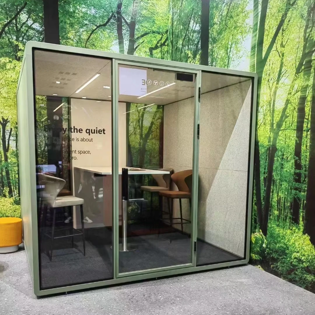 Modern New Work Design Meeting Room Office box Interior Furniture Private Work Space Soundproof Solution with Eco Friendly Cabin
