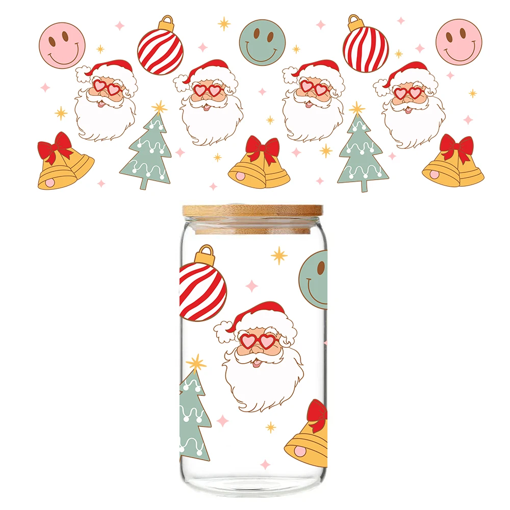 Christmas Uv Dtf Cup Wrap Transfers 16oz 16 oz Wholesale High Quality Custom Logo Design 3D Uv Dtf Print Sheet