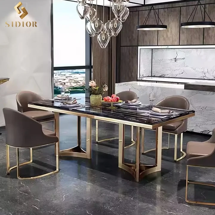 luxury modern marble top dining table set luxury 6 seater for 8 for 6 4 chairs dining room furniture table set 8 chairs
