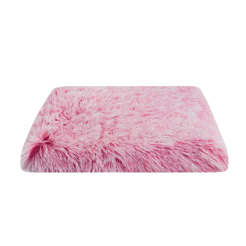 Plush Faux Fur Pet Cushion Memory Foam Dog Kennel Cat Four Season Mat Washable Removable Waterproof Customized Logo Picture 1pc