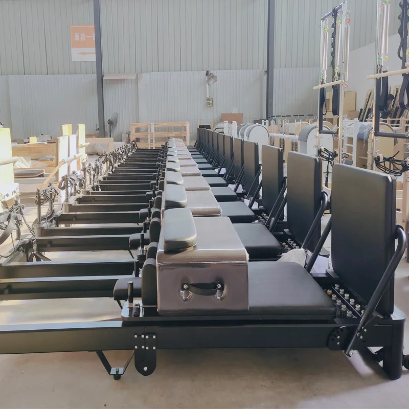 Factory Commercial Folding Reformador Gym Studio Equipment Collapsible Maquina Foldable Beds Machine Aluminum Pilates Reformer