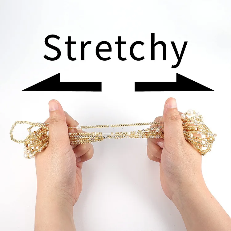 Beach Jewelry African Waist Beads Stretchy Beaded Women Waist Belly Chain Set
