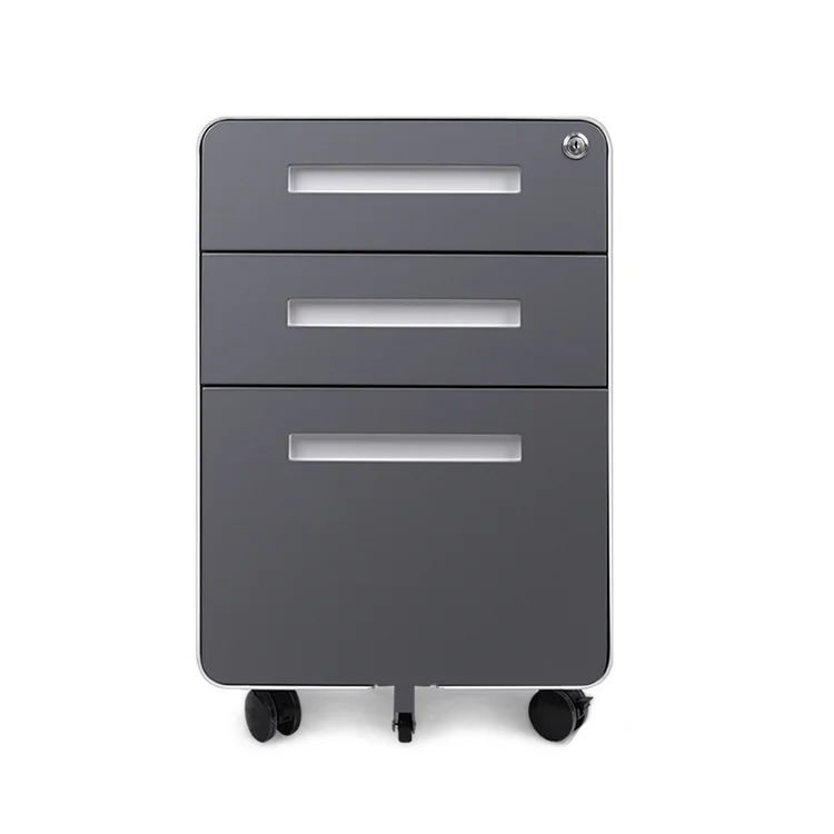 Heavy Duty Steel File Cabinet with Casters 3 Drawers Custom Color Metal Storage Unit Multi-Purpose Organizer for Office, Home