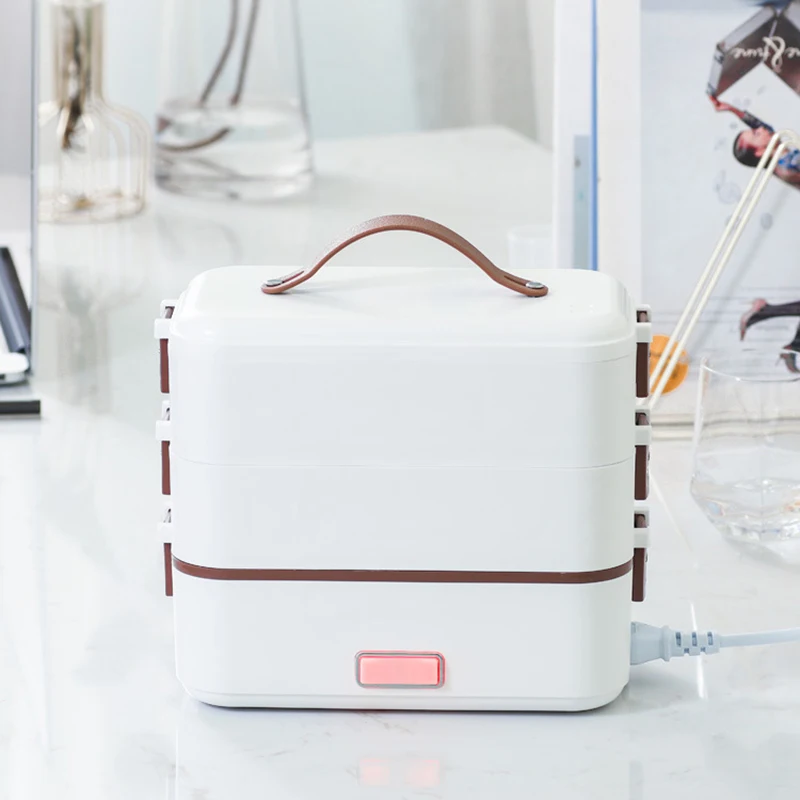 Multi-function Double Layers Bento Box Food Warmer Heat Preservation Portable Rice Cooker Electric Lunch Box