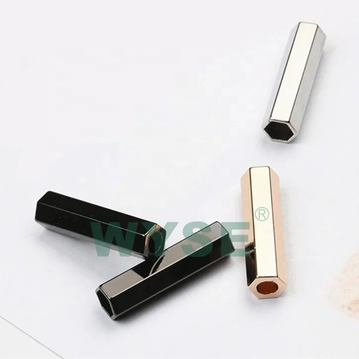 new fancy wholesale metal drawstring cord ends custom logo hoodie string Rectangle Metal toothed garment clip