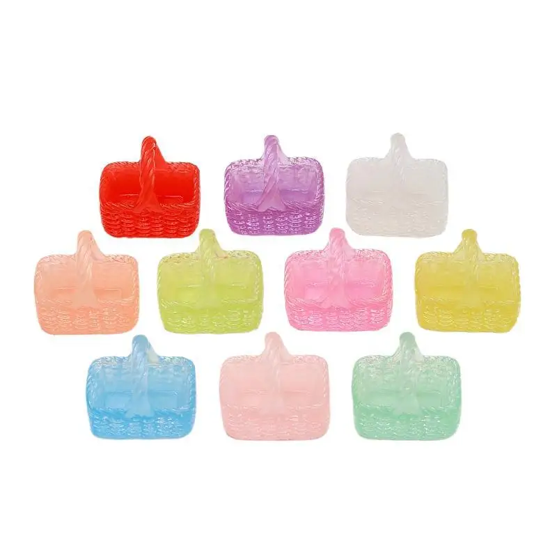 2024 Cute Mini Resin Storage Basket Model Miniatures Decoration Accessories Toys Doll House Fairy Garden Diy Accessories