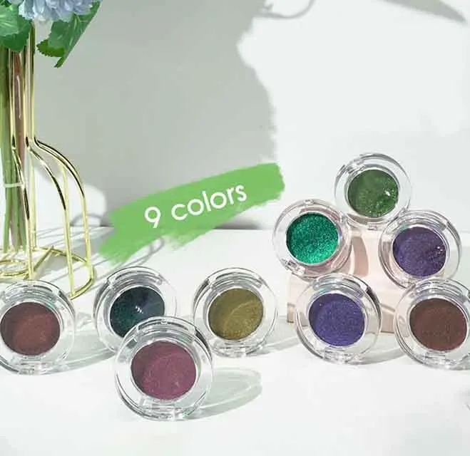 New Technology 9 Colors Custom Label High Pigment Powder For Glitter Pressed Chameleon Eyeshadow