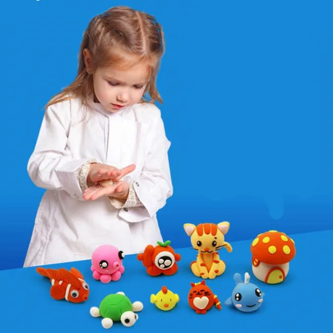 1000g custom logo Nontoxic Air dry super Ultra light weight soft modeling magic clay air dry foam clay plasticine for slime