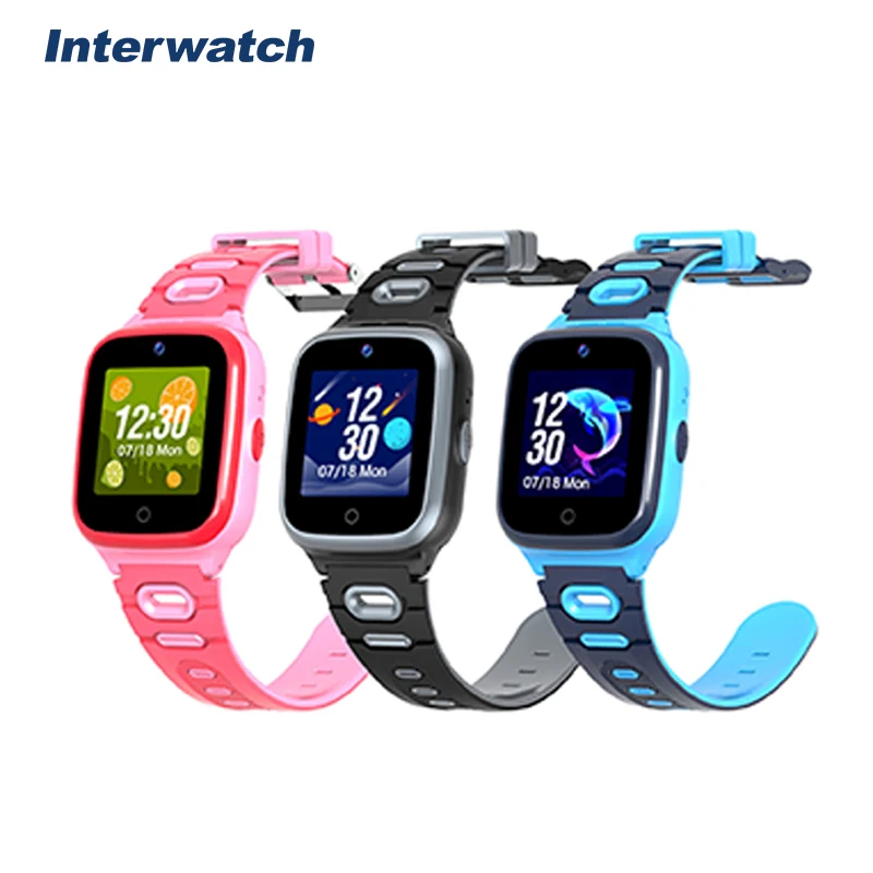 Interwatch W15 kids smart watch 1.4 inch IPS screen 2D ZIF 15PIN ABS+PC cover Leefine 4G+Wifi shell Sim card calling kids watch
