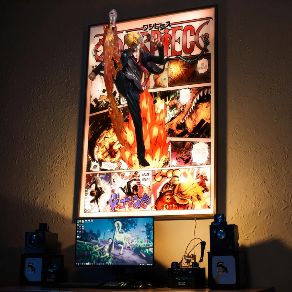 3DNight LightJapanese Anime Poster 3D Na Ruto Dragon Ball Z Action Figure Model Plastic Craft Lenticular Wall