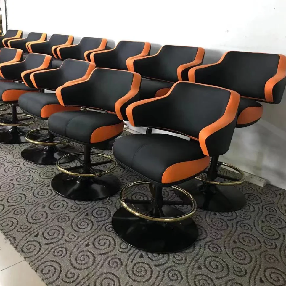 High Quality Las Vegas Casino Bar Chair,Slot Machine Chair Used Casino Stools Black Casino Chair