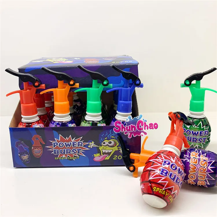 OEM Wholesale Mini Boom Grenade Shape Fruit Flavour Liquid Spray candy
