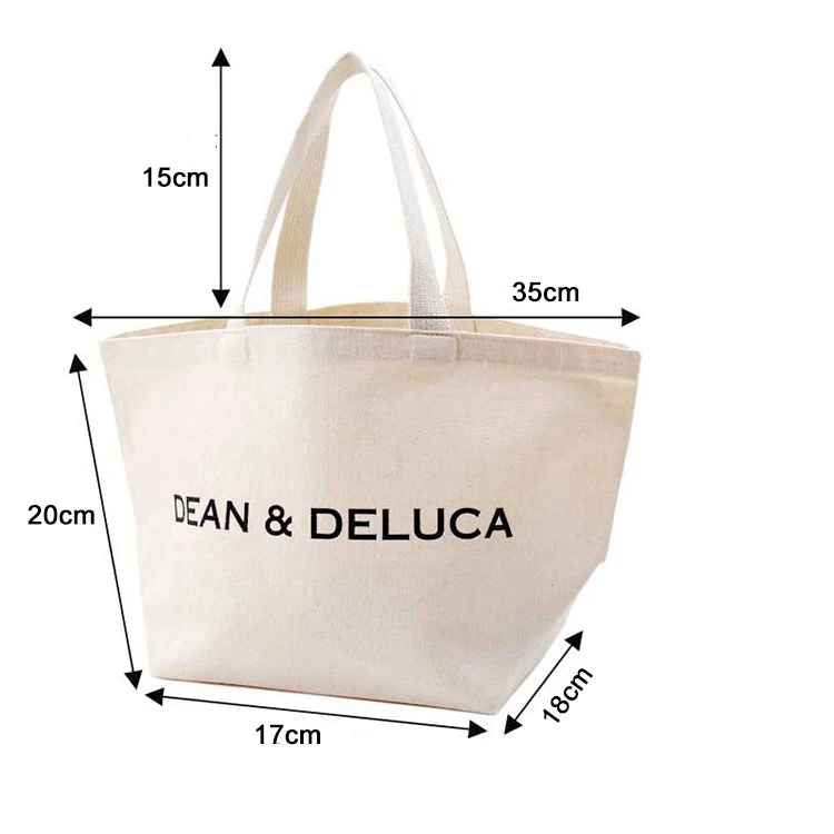 Hot sale custom printed plain eco friendly organic cotton canvas premium tote bag