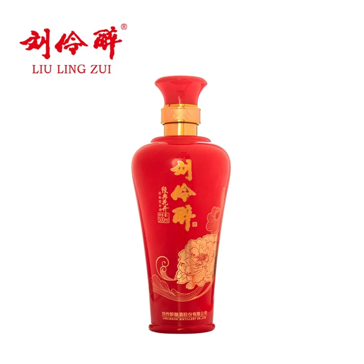 LIU LING ZUI Little Classic flowers High Quality Nice Taste Chinese Brewing Premium White Liquor High Quality White Liquor