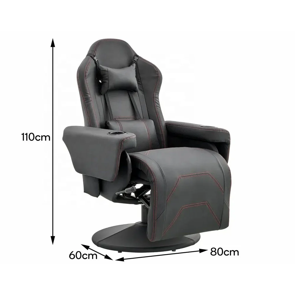 Height Adjustable Gas Lifting Speaker Silla Gamer Computer Chair Pu Leather Gaming Chair with Footrest and Massage