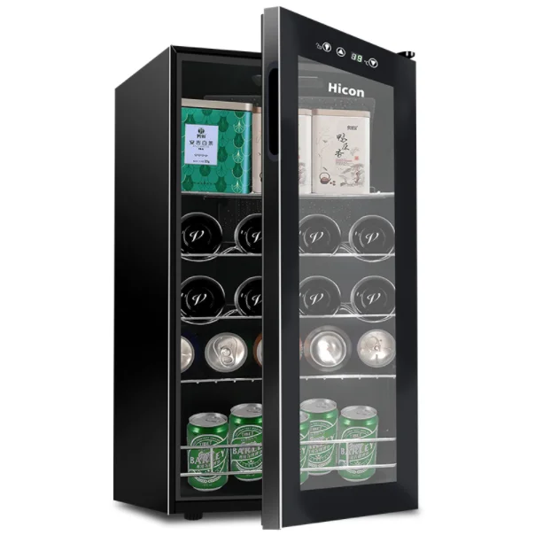 BC-92 92L домашнего офиса мини хранения чая охлажденных напитков красный винный шкаф классический со стеклянной дверью ледяной