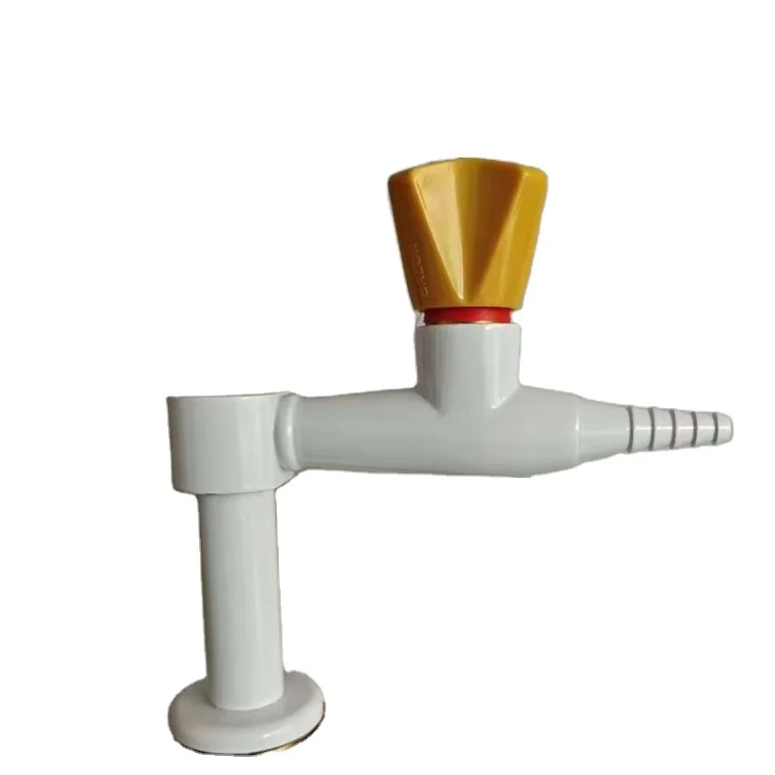 Solid Brass Chemical Resistant Desktop Single Head Gas Cork for Laboratory Equipment