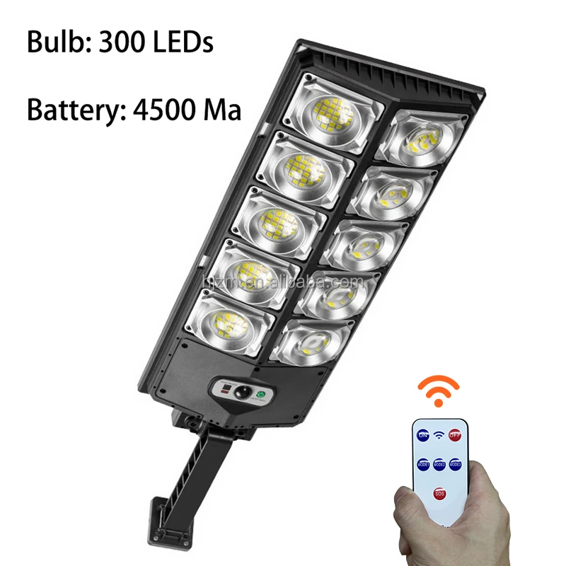 Solar Street Lights Outdoor Waterproof 8000LM High Brightness Dusk to Dawn LED Lamp with Motion Sensor Remote Control for Garden