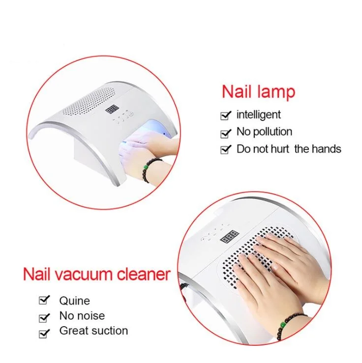 Popular 2 in 1 Nail Dust Vacuum Cleaner 80w 36pcs UV LED Nail Collector Tool Use For Home Beauty Salon
