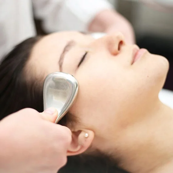 Горячая Распродажа Amazon, массажная палочка для мышц, инструмент для лица, ролик для горячего и холодного массажа с ручкой