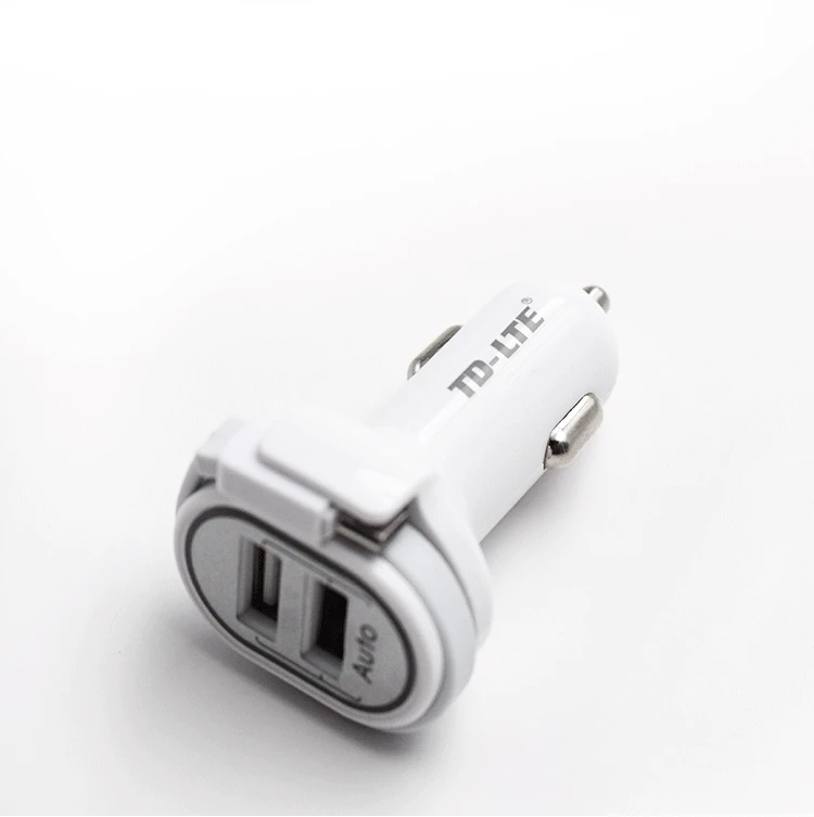 5V 2.4A 2usb port car charger with cable car phone charger fast charging car station for mobile phone
