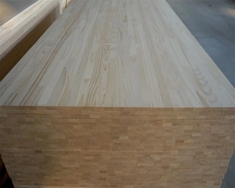 Jiamujia 4*8ft Finger joint wood panel - Top Trending Pine Wood Finger joint Panel for Furniture , Decoration