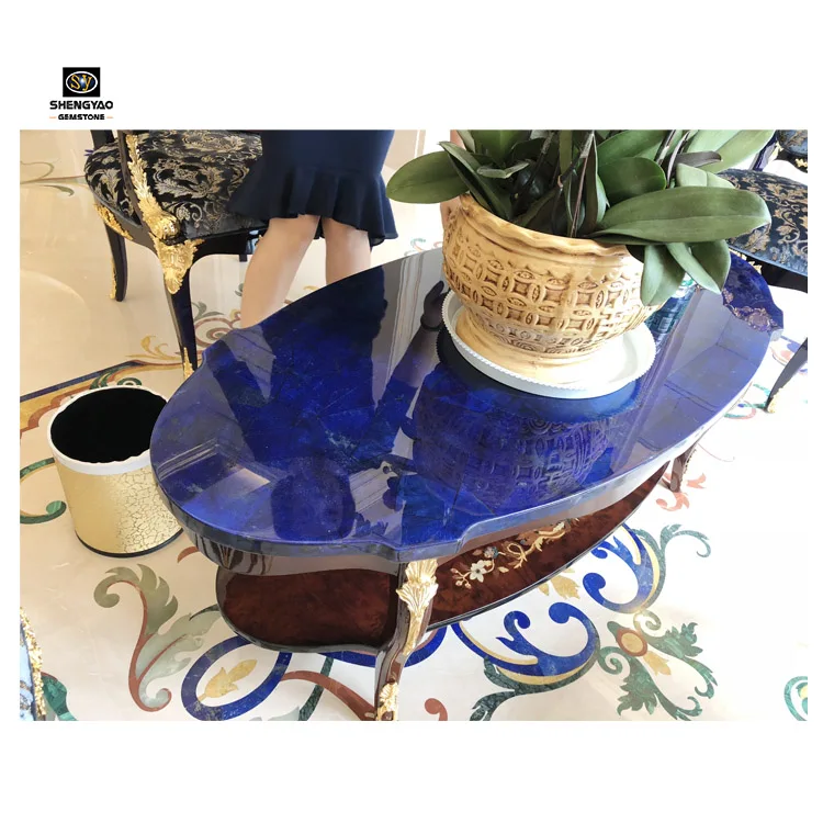  Customized Gemstone Furniture Natural Lazuli Stone Vanity