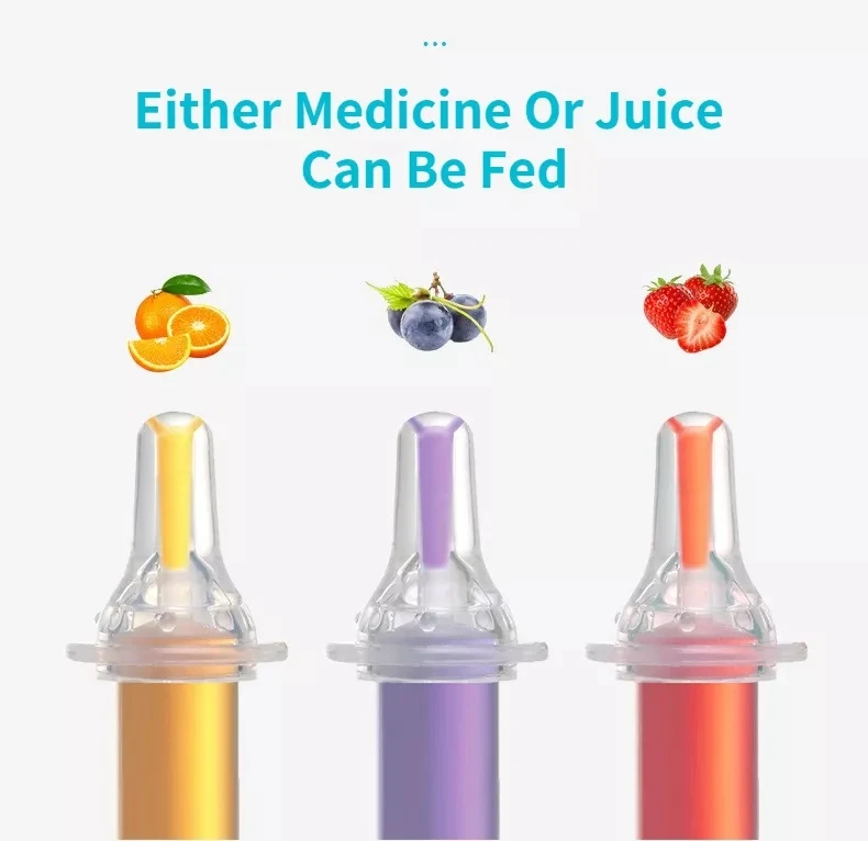 Wholesale Bpa Free Small Dose Feeder Silicone Pacifier Liquid Babys Medicine Dispenser with Oral Syringe